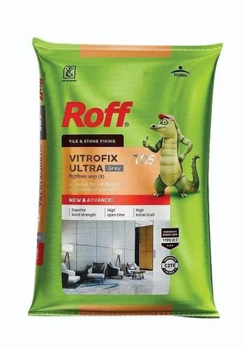 Roff T05 Vitrofix Ultra Adhesive, Grey, 20 Kg Bag